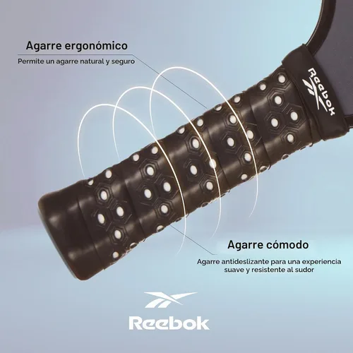 Vista 4 de Reebok - Pickleball Set for 2 Players, Includes 2 Paddles with Cushion Grip and 2 Light-Up Balls, Perfect for Night Play, Durable, Engineered for