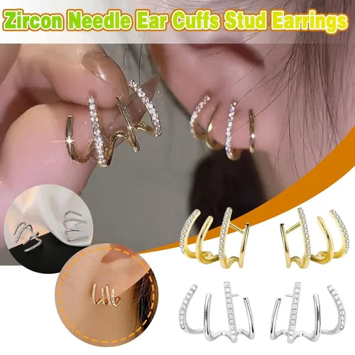 Vista 4 de Aretes magnéticos adelgazantes de acupresión 1 par de aretes de garra para mujer aretes de oreja