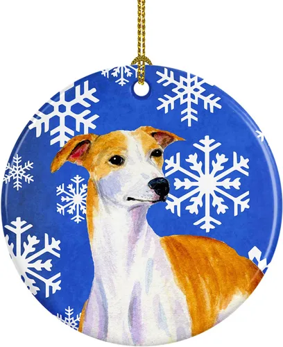 Vista 395 de Caroline's Treasures Cavalier Spaniel - Adorno de cerámica para colgar en el árbol de Navidad, para el hogar, Navidad, fiestas, regalo, 3 pulgadas