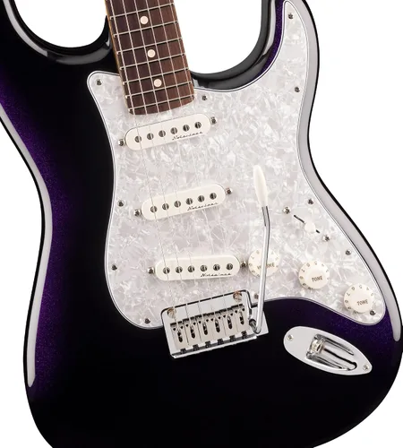 Vista 5 de Fender Player II Modified Stratocaster - Paquete de atardecer con bolsa de concierto, correa, cable, paquete de 3 púas y kit de limpieza de guitarra