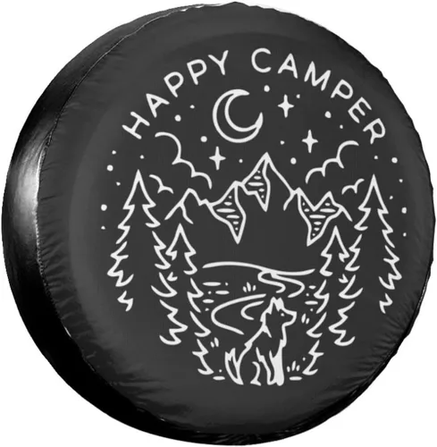 Vista 6 de Cool Cat and UFO Spare Tire Cover Wheel Protectors Dust-Proof Wheel Tire Cover Fit Trailer, Rv, Sand Many Vehicle 14inch