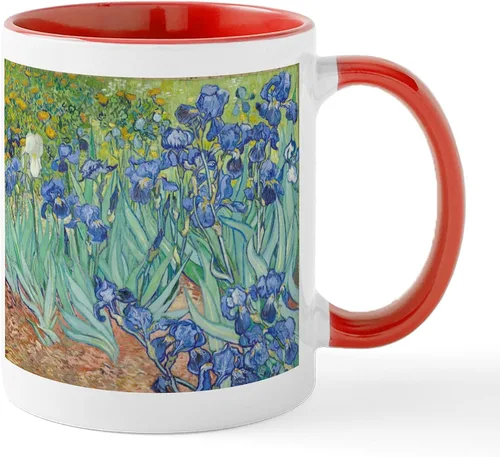 Vista 43 de CafePress Irises By Vincent Van Gogh Taza de café de cerámica de 11 oz (11.0 fl oz)