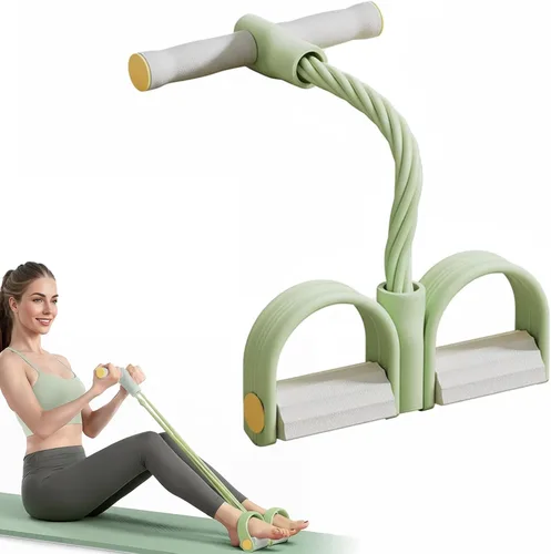 Vista 10 de Sakerplus Banda elástica multifunción de resistencia para yoga, banda elástica para ejercicio, tirador de pedal de estiramiento para entrenamiento