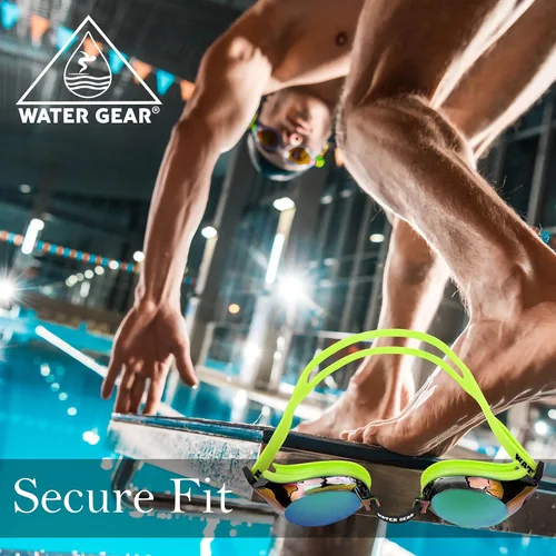Vista 6 de Water Gear Finalist - Gafas de natación antivaho para competición, ideales para piscina y buceo