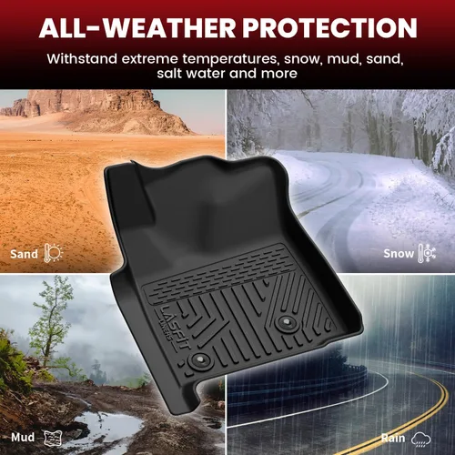 Vista 6 de LASFIT - Tapetes hechos a la medida para tu vehículo específico, de elastómero termoplástico, duraderos, revestimiento protector para todo clima