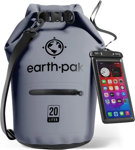 Vista 13 de Earth Pak Bolsa seca impermeable con bolsillo con cremallera, mochila impermeable para mantener el equipo seco