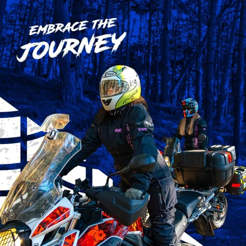 Vista 6 de HWK Chaqueta de motocicleta de aventura/turismo para mujer, chaqueta de motocicleta para mujer con armadura CE para montar en moto enduro