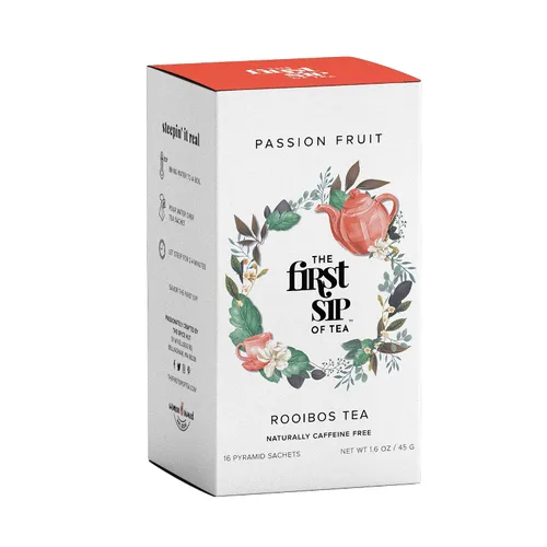 Vista 7 de Té Rooibos con especias de manzana y canela crujiente de manzana y hojas sueltas, 100% sin cafeína, caliente y helado, alto contenido