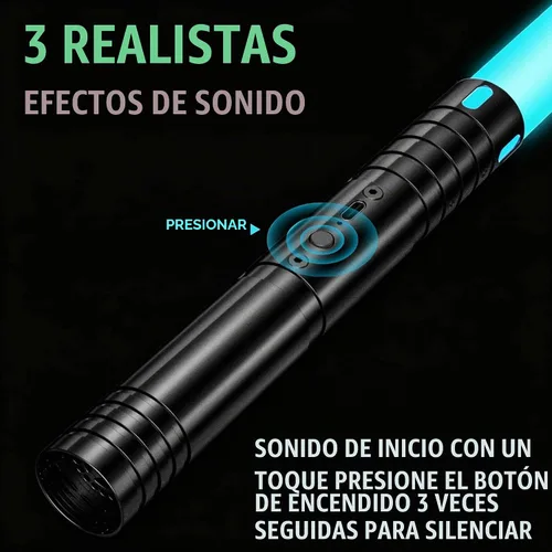 Vista 4 de Sable de luz, espada de duelo real para niños, regalo de Navidad
