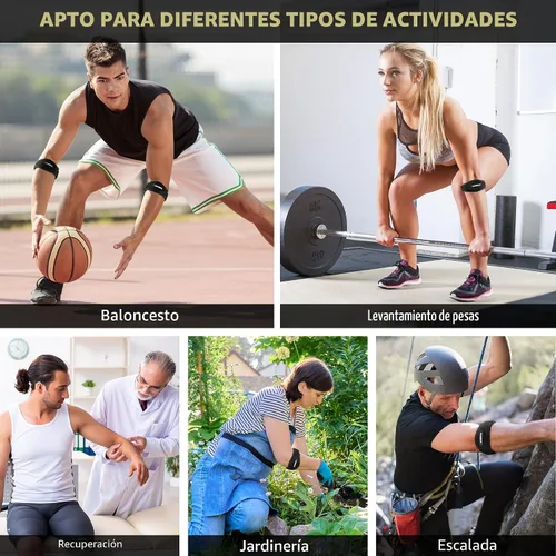 Vista 6 de CAMBIVO Paquete de 2 coderas de tenis para hombres y mujeres, alivio del dolor de codo para tendinitis, codo de tenis y golfista, correa ajustable