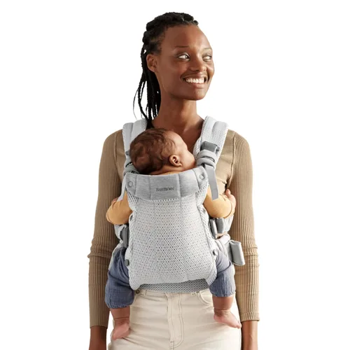 Vista 13 de BabyBjörn Portabebés Harmony, Antracita, Malla 3D Portabebés ergonómico 3-en-1; Posiciones soportadas para recién nacido, boca dentro, boca fuera