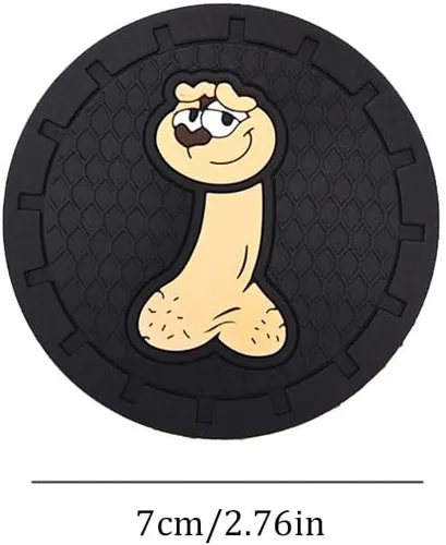 Vista 5 de 2 posavasos universales para automóvil, divertido portavasos antideslizante para perro, portavasos integrado en adornos de silicona, decoración