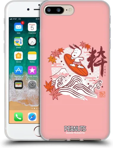 Vista 451 de Carcasa de gel para iPhone 7 Plus/iPhone 8 Plus, diseño de Snoopy Oriental de Peanuts, Badges