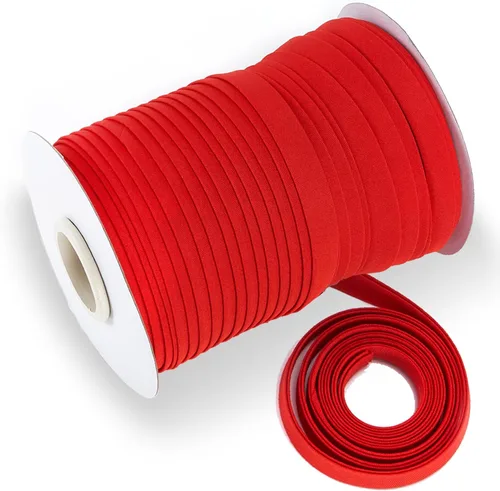 Vista 31 de Cinta al bies de doble pliegue de 1/2 pulgada, cinta al bies de doble pliegue de 55 yardas, carrete continuo a granel para coser ropa, acolchado