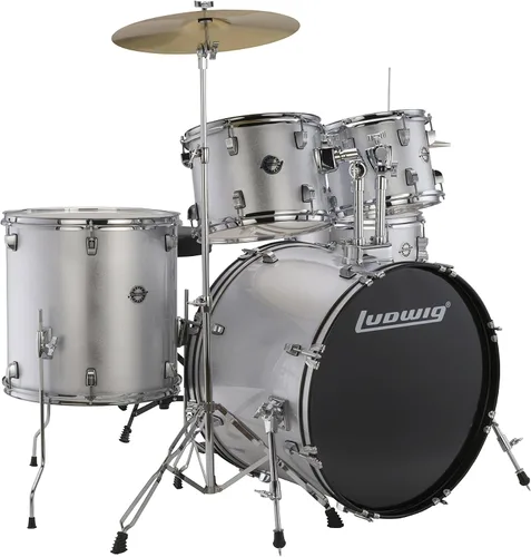 Vista 2 de Ludwig Accent Series Drive Drum Set (lámina plateada)
