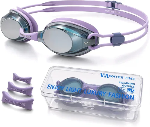Vista 12 de Gafas de natación unisex Swipe para hombres y mujeres, antivaho, tecnología UV, correa doble, sin fugas, gafas de natación
