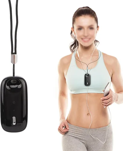 Vista 2 de Collar de aire, mini purificadores de aire recargables de bajo ruido, limpiador de aire portátil de iones negativos de tamaño de viaje para adultos