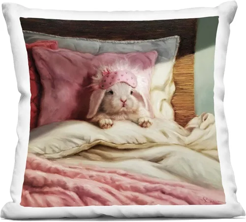 Vista 8 de Stupell Industries - Breakfast in Bed Puppy Indoor Pillow, 18 x 18 - Made in USA - By Lucia Heffernan