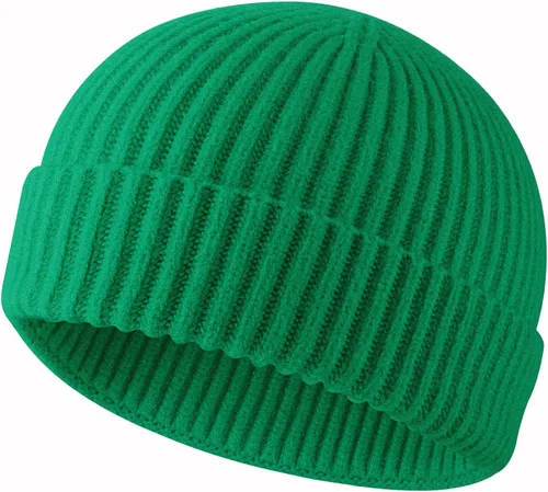 Vista 45 de ROYBENS Swag Wool Knit Cuff Short Fisherman Beanie for Men Women Winter Hat 1 albaricoque