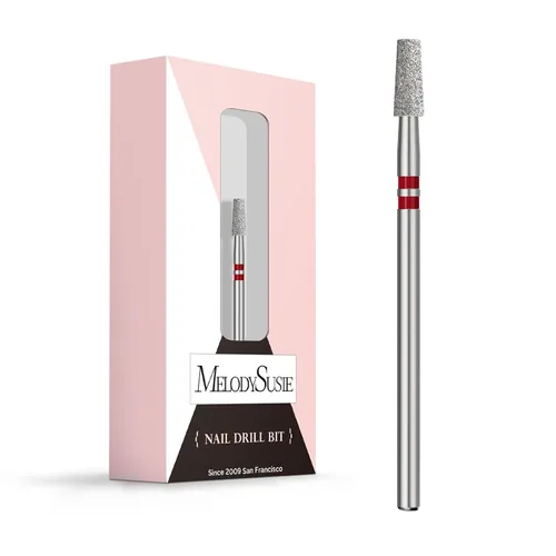Vista 11 de MelodySusie Broca para uñas de limpieza de cutículas en forma de pera de 1.2mm, 3/32'', Limpiador profesional de carburo diamantado de seguridad
