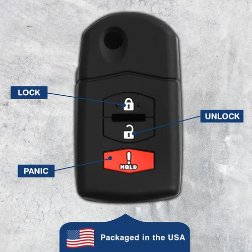 Vista 6 de KeyGuardz - Carcasa exterior de goma suave para Mazda CX-5 CX-7 CX-9 MX-5 MPV RX-8