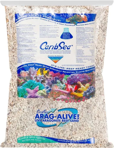 Vista 3 de CaribSea Arag-Alive Bimini Pink Arena de Arrecife de Grado Especial - 20 libras - Sustrato Natural para Tanques Marinos y de Arrecife, Promueve