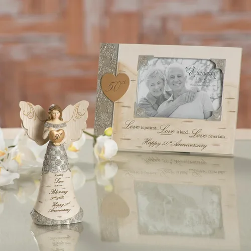 Vista 7 de Pavilion Gift Company Elements Angels 82421 - Figura decorativa (plateada)