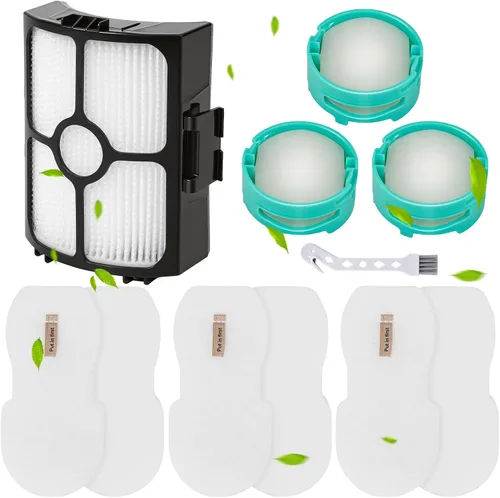 Vista 9 de Rebirthcare Filtros de repuesto HZ3000 HZ4002 para aspiradora Shark HZ4002 HZ4001AMZ HZ3002 HZ3000 Stratos, 2 HEPA+4 filtros de espuma y fieltro