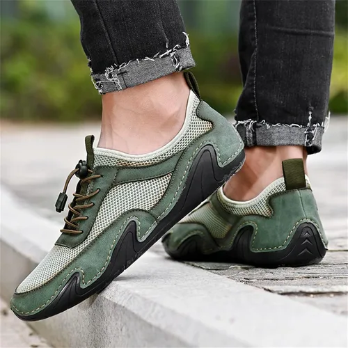 Vista 5 de Zapatos casuales para hombre, cómodos mocasines de verano al aire libre, senderismo, caminar, trabajo, oficina, zapatos para hombres, talla 6.5-12