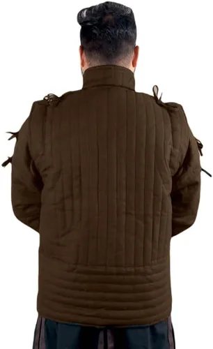 Vista 3 de Gambeson Abrigo acolchado grueso Aketon Chaqueta Armor, vestido de tela de algodón SCA