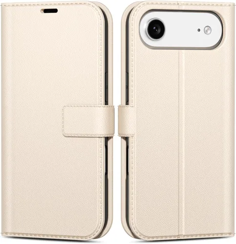 Vista 88 de oakxco Funda tipo cartera para iPhone SE 2022/2020/8/7 con soporte para tarjeta de crédito, funda magnética RFID delgada tipo libro con tapa