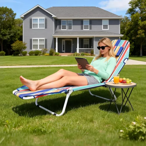 Vista 6 de Slsy Catre de camping plegable para adultos con almohadilla, catres de dormir portátiles acolchados, cama de campamento con bolsa de transporte