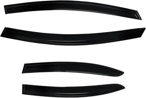 Vista 2 de labwork 4 viseras negras para ventana, protección solar, lluvia, viento, repuesto para Honda Civic 2006-2011