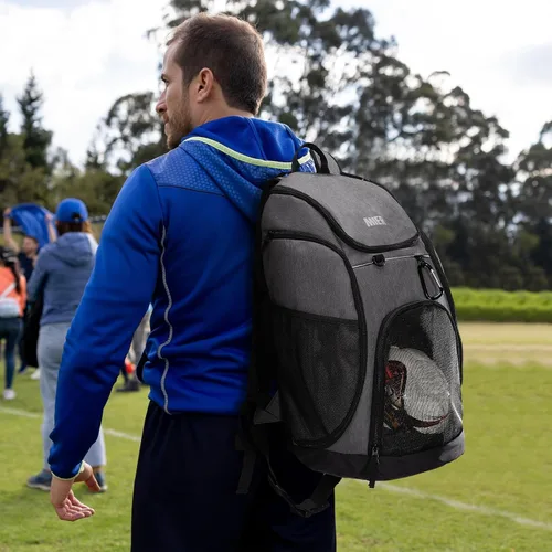 Vista 8 de [Usado] MIER Gym Backpack 40L Basketball Backpack with Ball Compartment & Shoes Storage Multi-Functional Sports Soccer Bag Large Equipment Back Pack