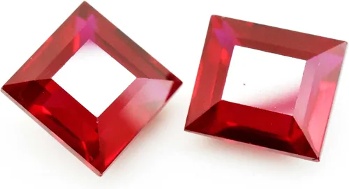 Vista 9 de Ramagems - Piedra preciosa suelta de rubí rojo natural para hacer joyas, corte rectangular, de 7 a 8 unidades cada par, piedra preciosa de rubí
