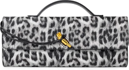 Vista 11 de Joryin Bolso tejido para mujer, bolso de mano de noche tejido de cuero y gamuza, bolso cruzado de gamuza, bolso formal de noche