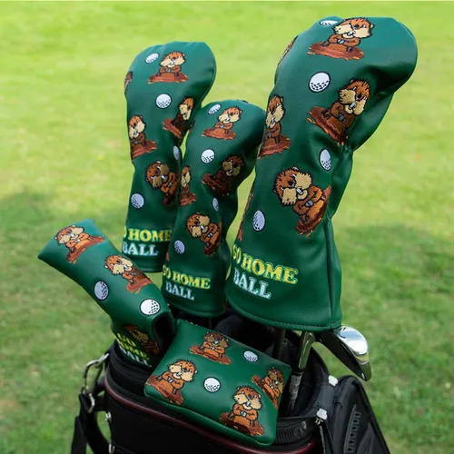 Vista 2 de Barudan Golf Groundhog Funda para Cabeza de Putter de Golf Magnética - Funda para Putter Blade - Funda de Golf de Cuero Sintético Compatible