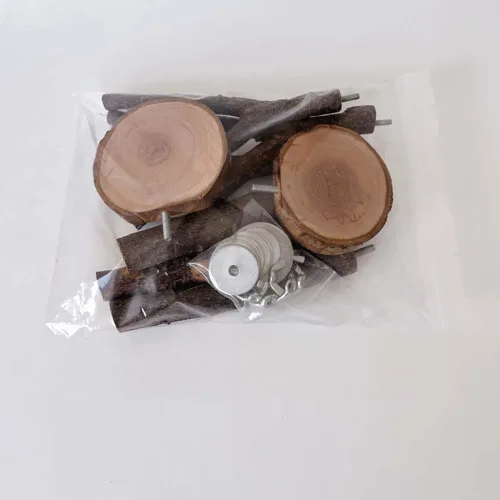 Vista 6 de 8 piezas de madera natural para pájaros, perca de madera, soporte de tenedor, juguetes de múltiples ramas, soporte de plataforma para periquitos