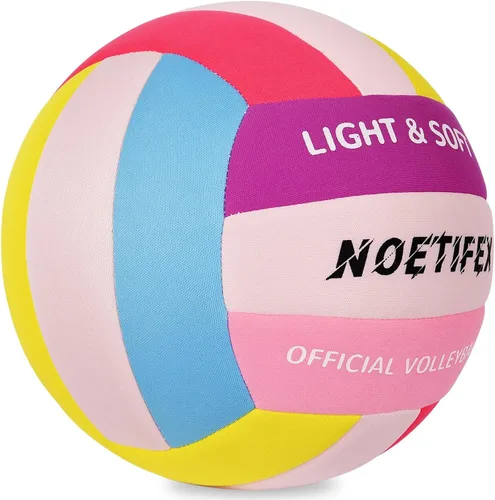 Vista 9 de Pelota de vóleibol suave - Tela súper suave y ligera para práctica en interiores, segura y silenciosa, ideal para niños, jóvenes, principiantes