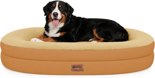 Vista 27 de Cama ortopédica lavable grande para perros: Cama de espuma viscoelástica impermeable para mascotas con refuerzos - Funda ortopédica extraíble
