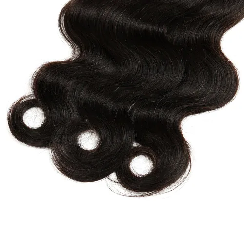 Vista 4 de Cabello humano ondulado a granel, 4 paquetes (7.05 oz) negro natural, 16, 18, 20, 22 pulgadas, sin trama, para caja sin costuras y trenzas bohemias
