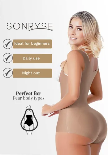 Vista 7 de Sonryse Colombian Tummy Control Fajas Colombianas Reductoras y Moldeadoras Cocoa