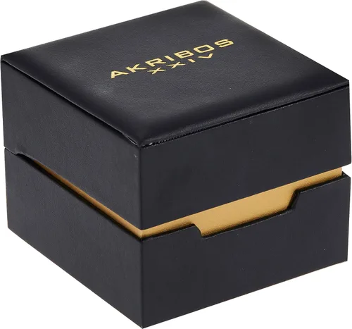 Vista 5 de Akribos XXIV AK1026 - Reloj de pulsera de malla de acero inoxidable de moda con esfera y ventana de fecha
