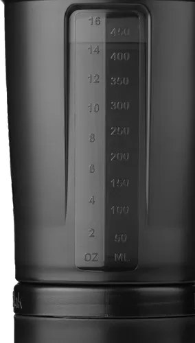 Vista 3 de BlenderBottle Botella agitadora con organizador de píldoras y almacenamiento para proteína en polvo, sistema ProStak, 22 onzas, negro medianoche