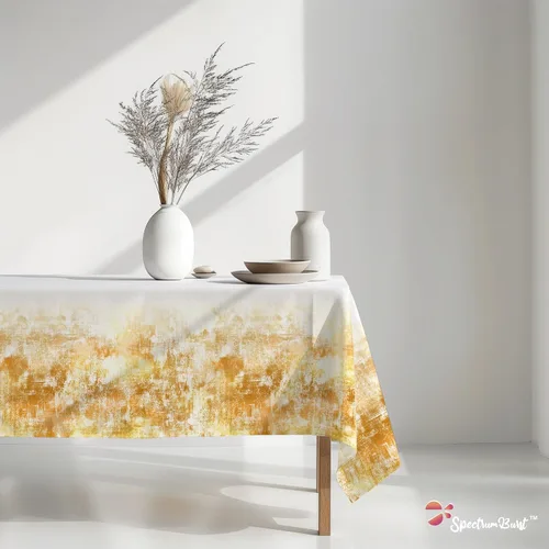 Vista 4 de Golden Beach - Mantel desechable de 4 piezas, manteles rectangulares de plástico de alta calidad para cumpleaños, baby shower, aniversario, fiesta