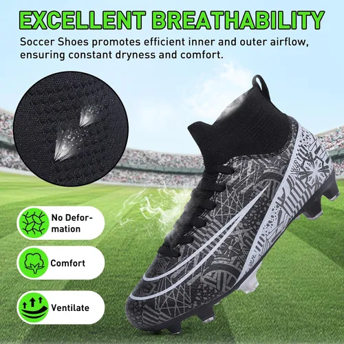 Vista 5 de Tacos de fútbol para hombre y mujer, zapatos de fútbol para interiores y exteriores
