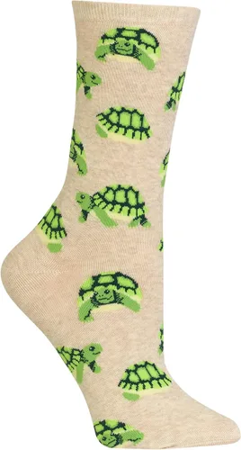Vista 5 de Hot Sox Calcetines de mujer con patrón geométrico de novedad Heather cáñamo