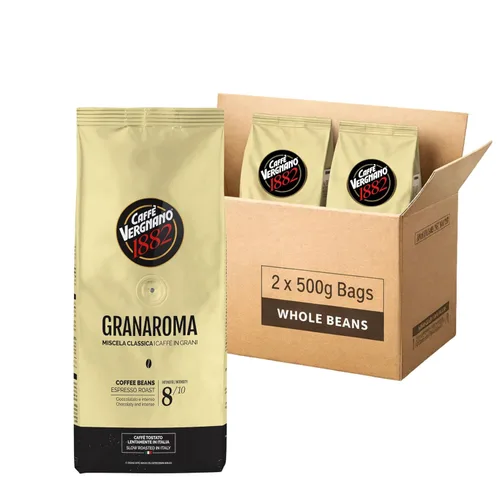 Vista 9 de Caffe Vergnano 1882 Antica Bottega Espresso de grano entero arábica tostado medio – Granos de café italianos chocolate, nueces y notas de caramelo