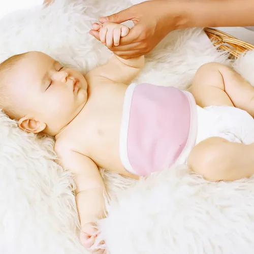 Vista 3 de GLEAVI Paquete de 8 bandas para el vientre de bebé, de algodón suave, protectores ajustables para el cuidado del cordón umbilical, transpirable