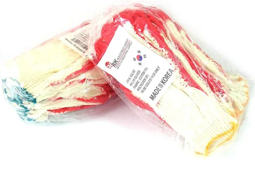 Vista 3 de 100 pares de guantes de látex de palmera roja de punto, hechos en Corea